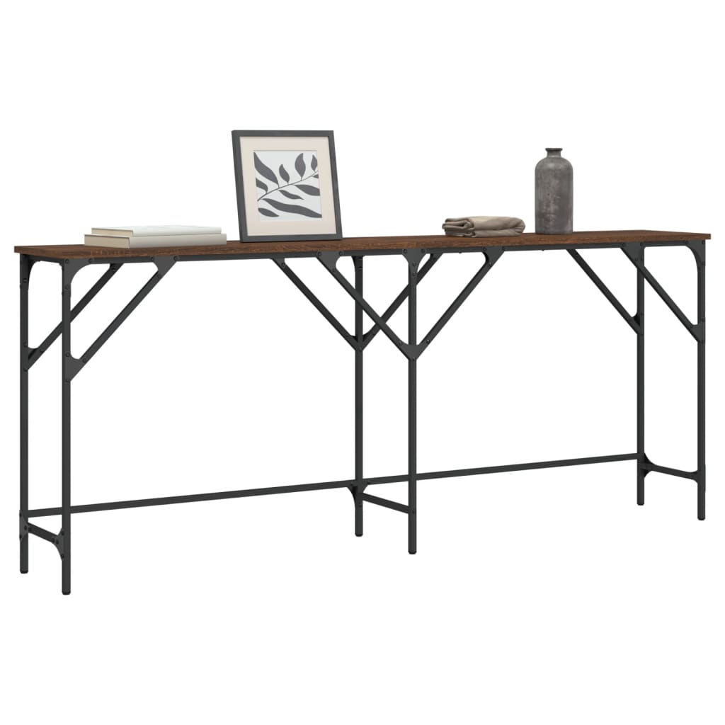 vidaXL Konzolový stolek hnědý dub 180 x 29 x 75 cm kompozitní dřevo