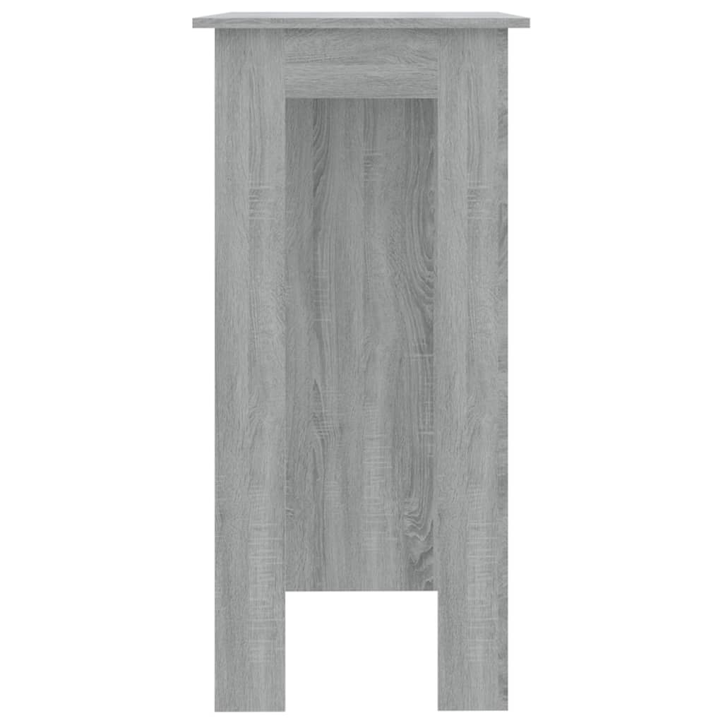 vidaXL Barový stůl s regálem šedý sonoma 102x50x103,5 cm dřevotříska