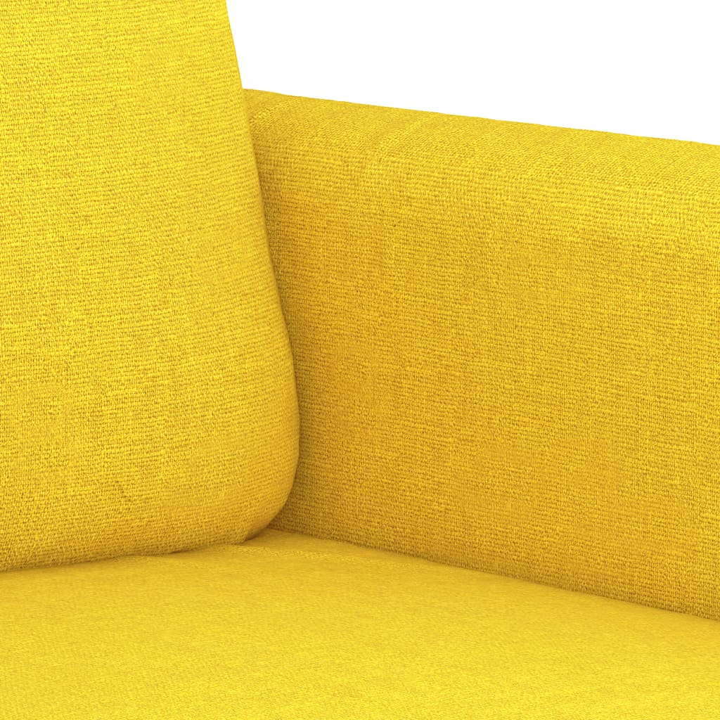 vidaXL 2dílná sedací souprava s polštáři světle žlutá textil