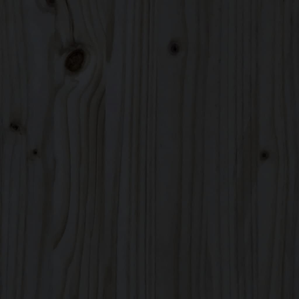 vidaXL Rohová pohovka s poduškami černá masivní borové dřevo