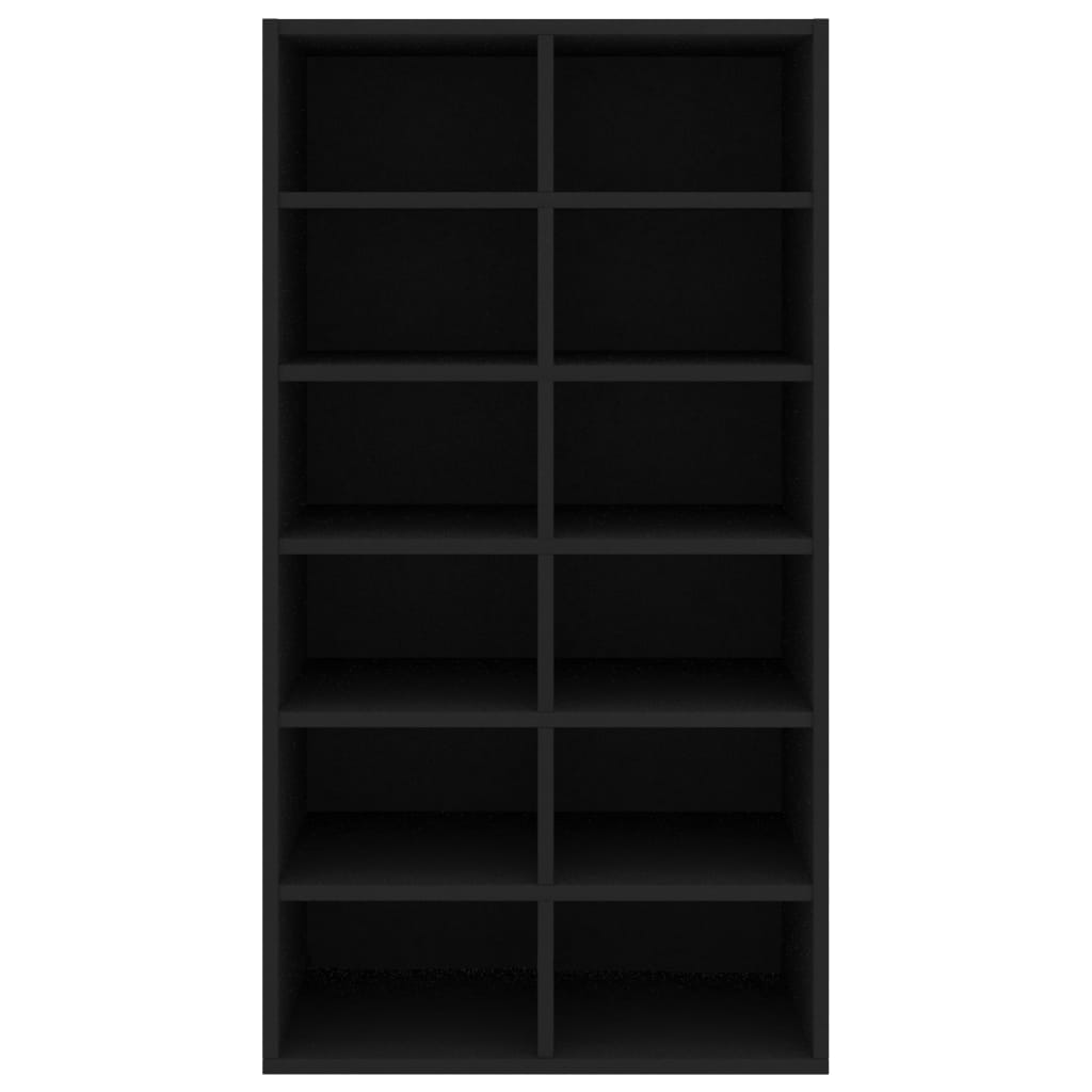 vidaXL Botník černý 54 x 34 x 100,5 kompozitní dřevo