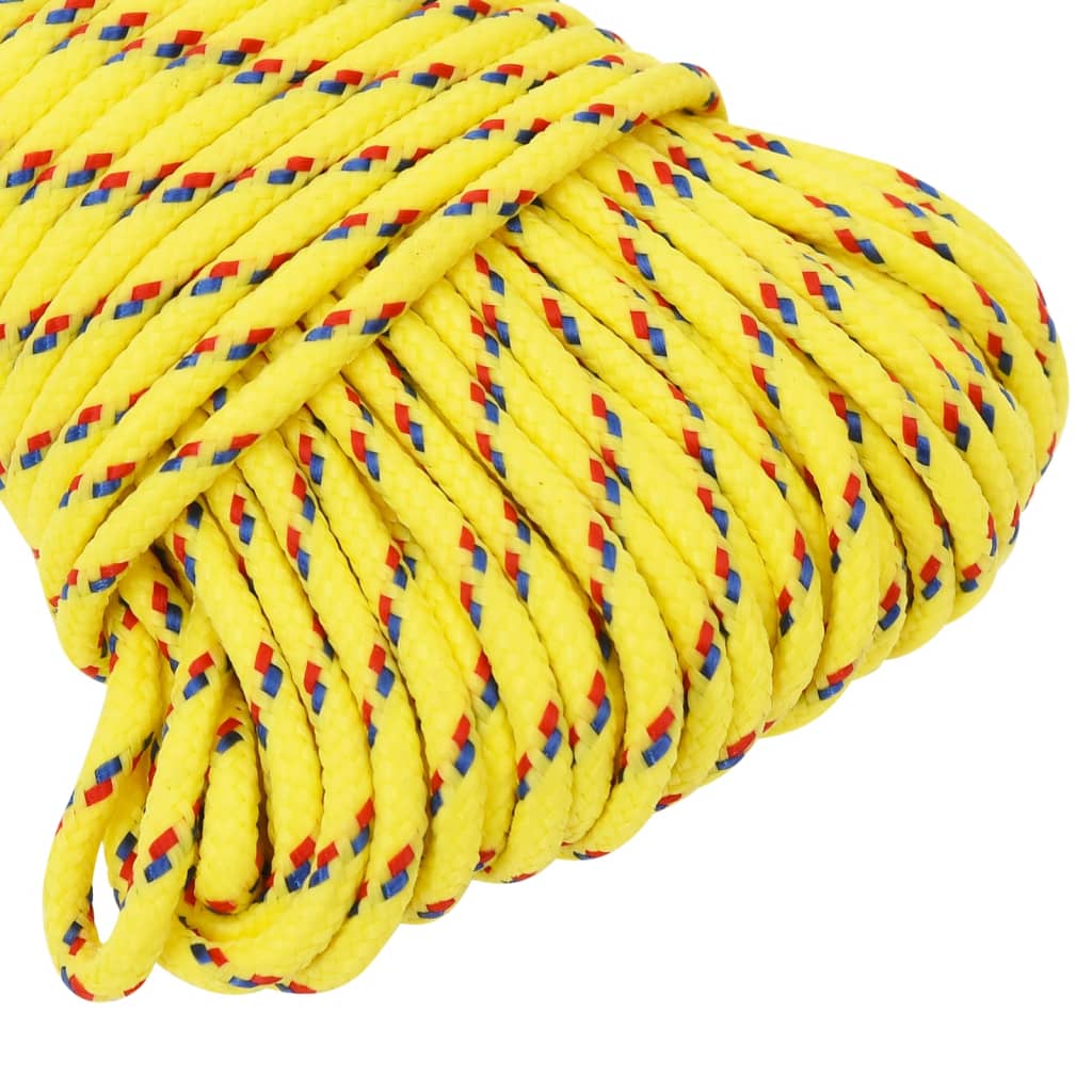 vidaXL Lodní lano žluté 5 mm 250 m polypropylen