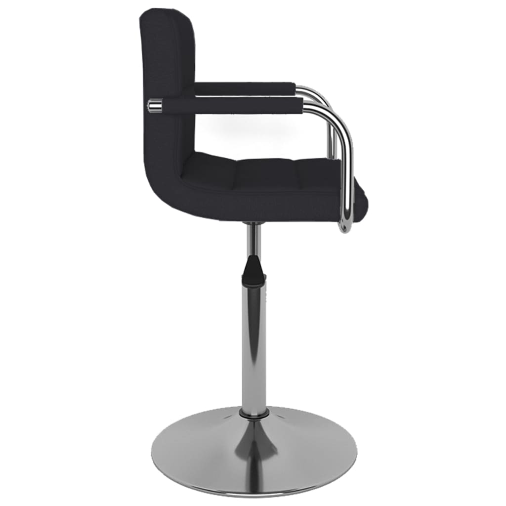 vidaXL Jídelní židle černá textil