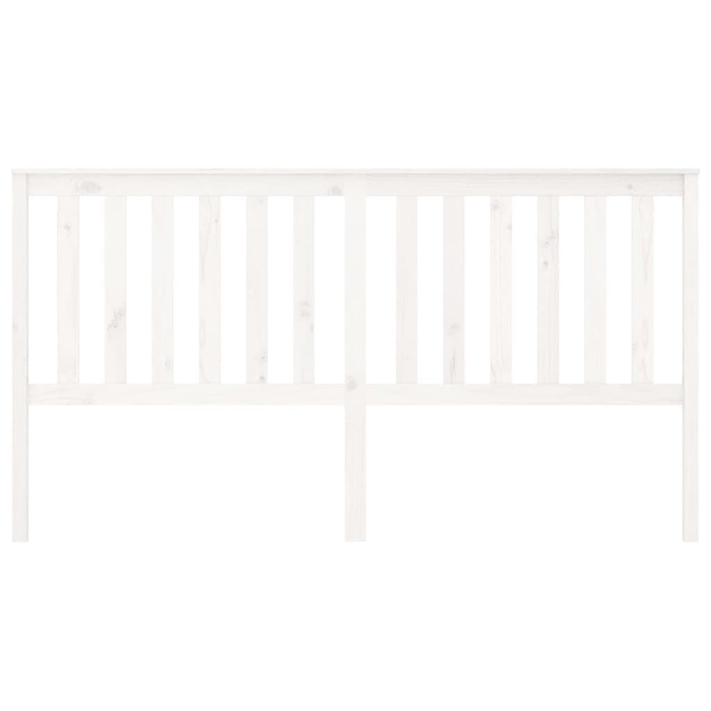 vidaXL Čelo postele bílé 186 x 6 x 101 cm masivní borovice