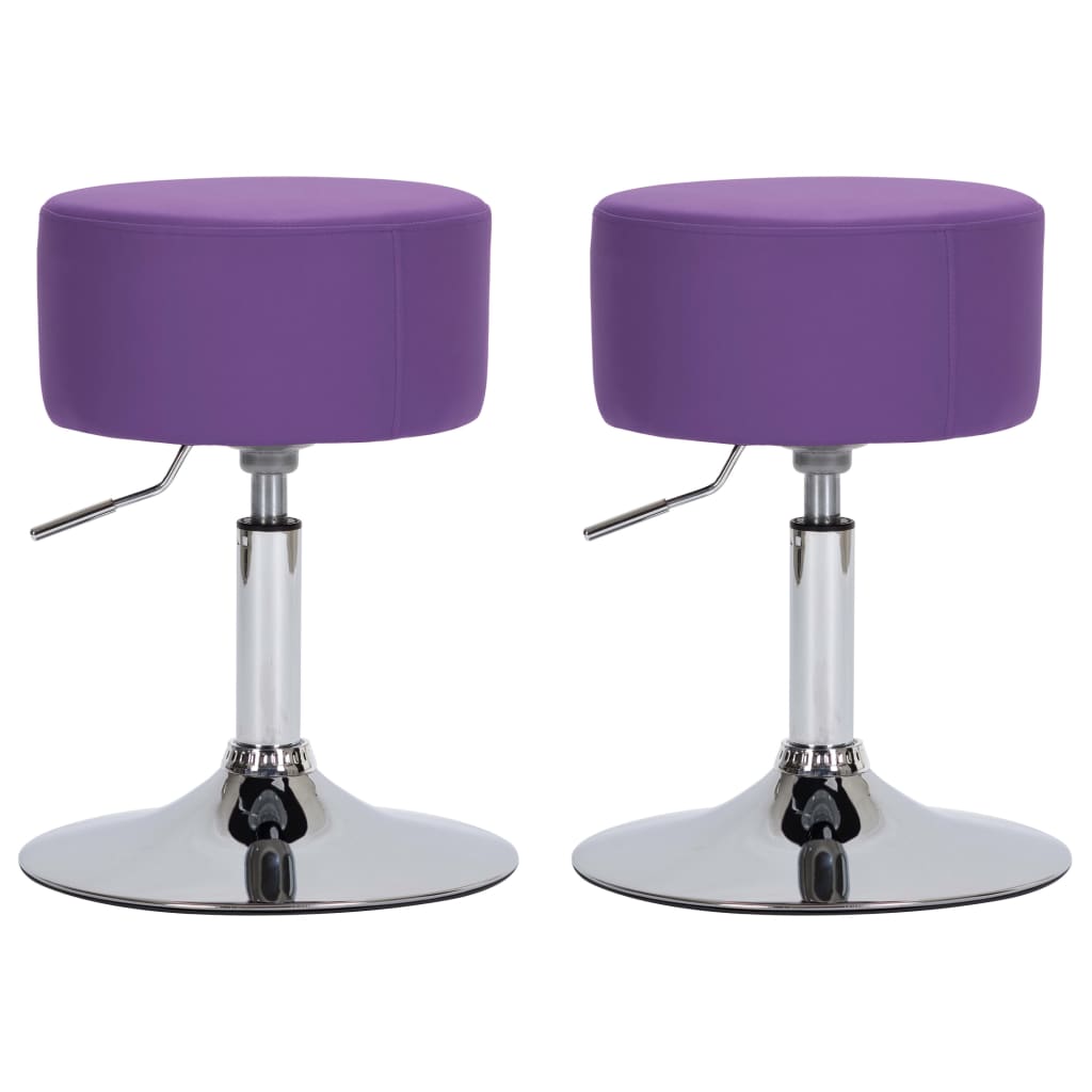 vidaXL Barové stoličky 2 ks fialové umělá kůže