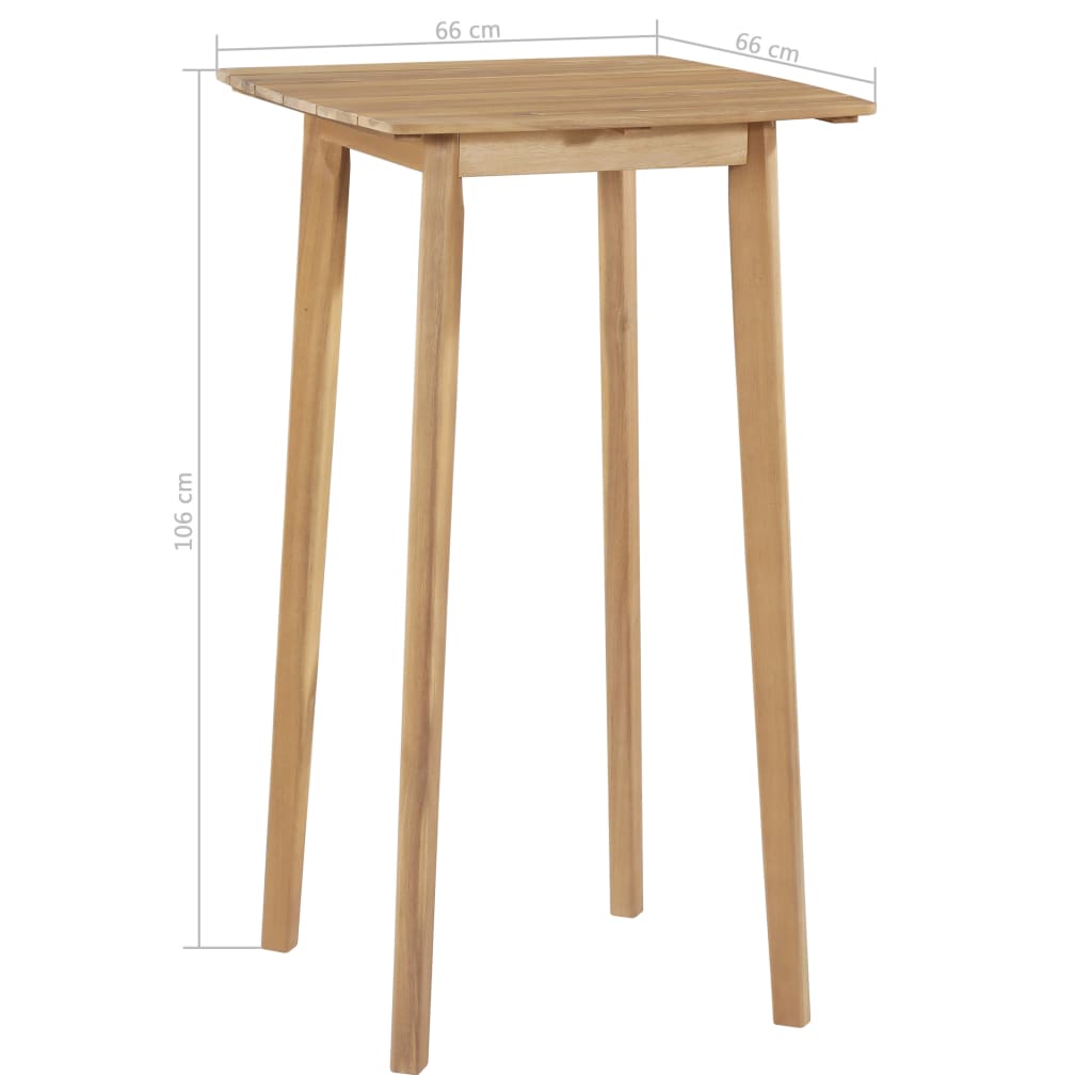 vidaXL Barový stůl 60 x 60 x 105 cm masivní akáciové dřevo