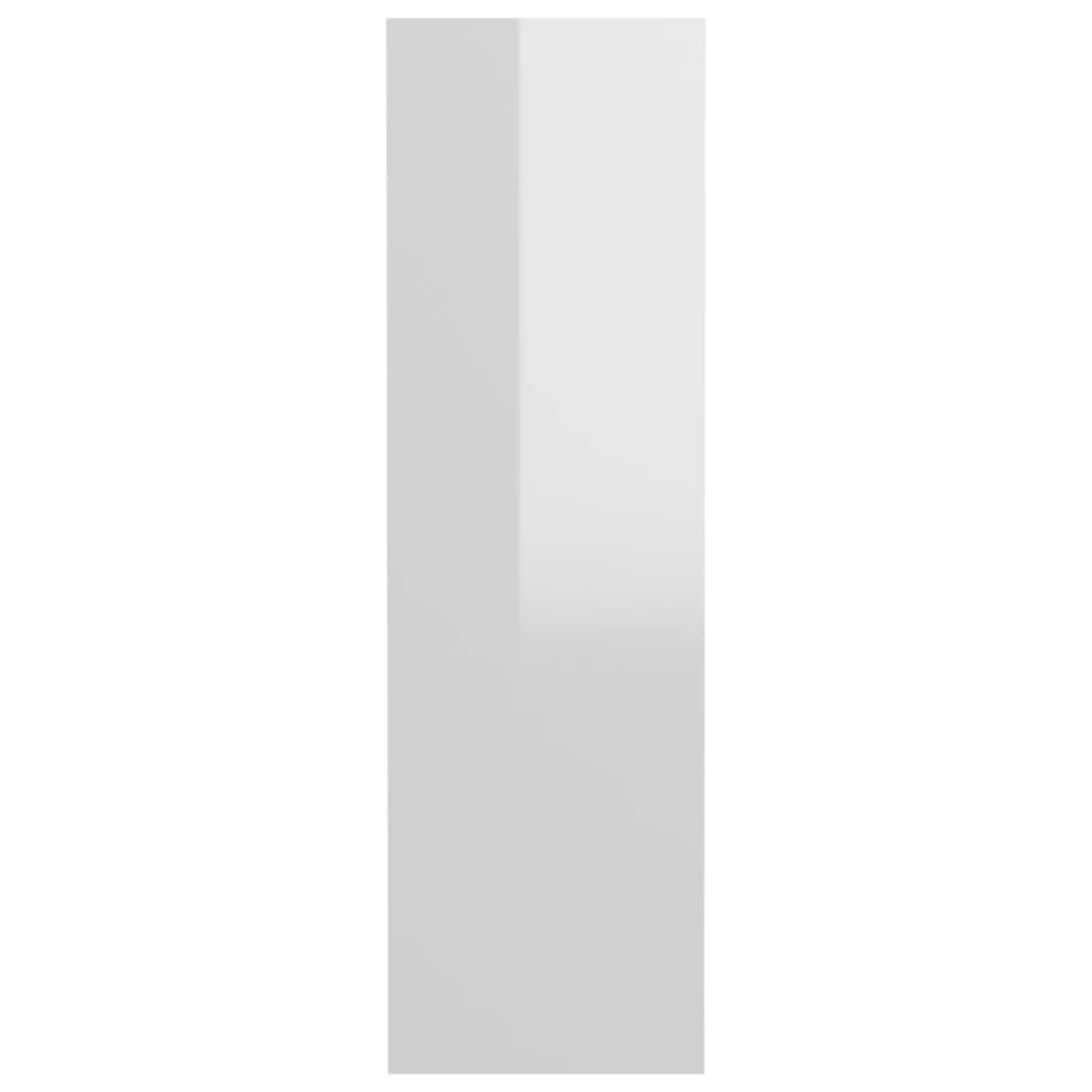 vidaXL Nástěnný botník bílý s vysokým leskem 60x18x60 cm dřevotříska