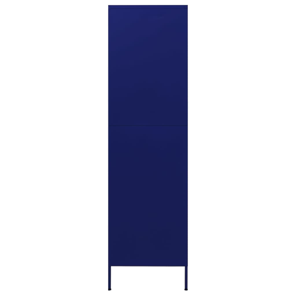 vidaXL Šatní skříň námořnická modř 90 x 50 x 180 cm ocel