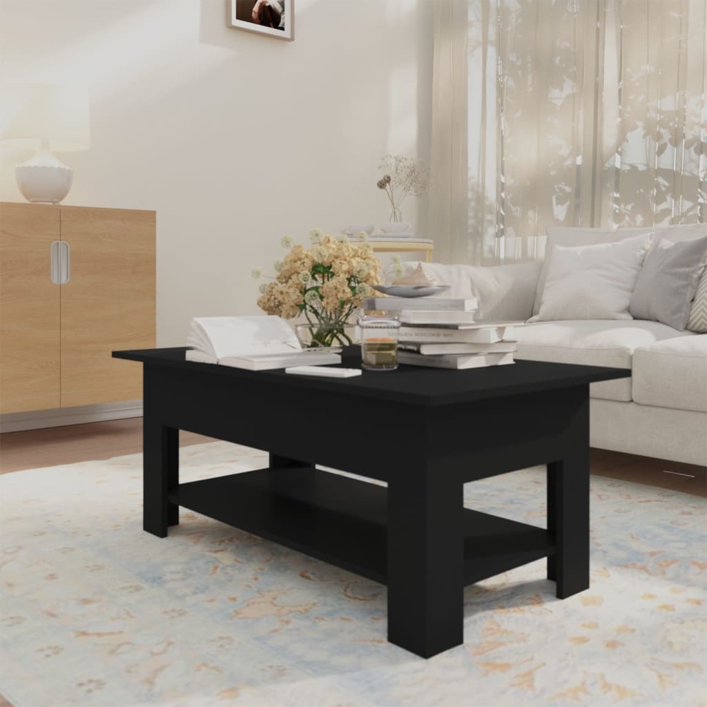 vidaXL Konferenční stolek černý 102 x 55 x 42 cm dřevotříska