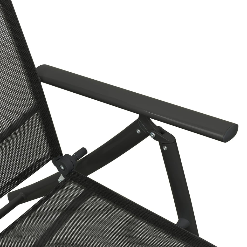 vidaXL 3dílná zahradní sedací souprava textilen a hliník černá