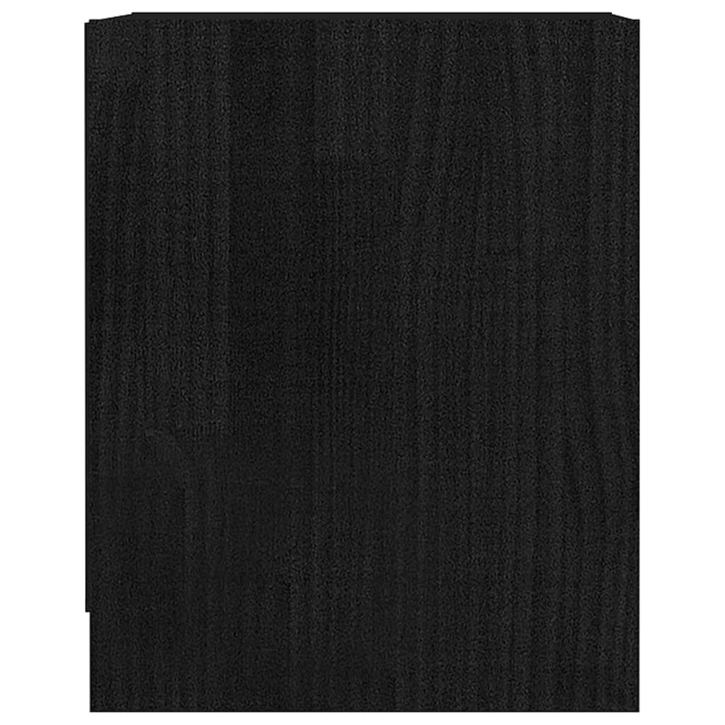 vidaXL Noční stolky 2 ks černé 35,5 x 33,5 x 41,5 cm masivní borovice