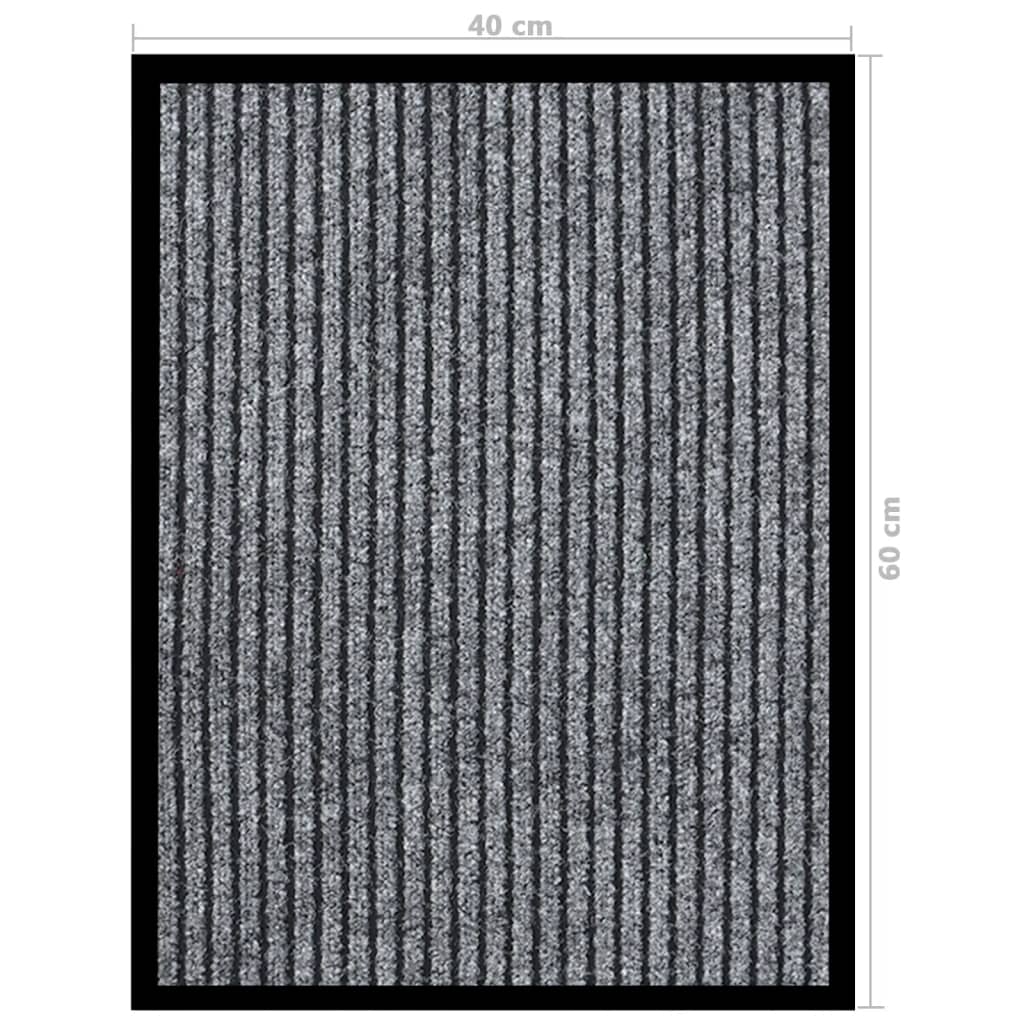 vidaXL Rohožka pruhovaná šedá 40 x 60 cm
