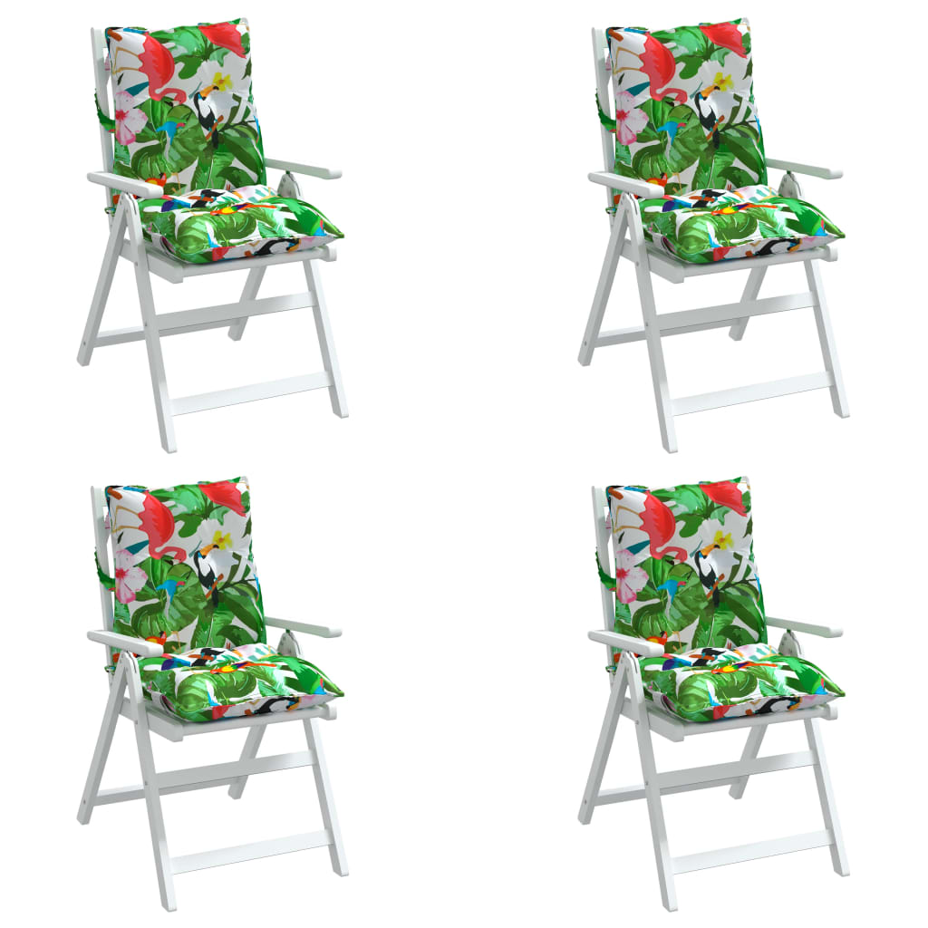 vidaXL Podušky na židli s nízkým opěradlem 4 ks vícebarevné oxford