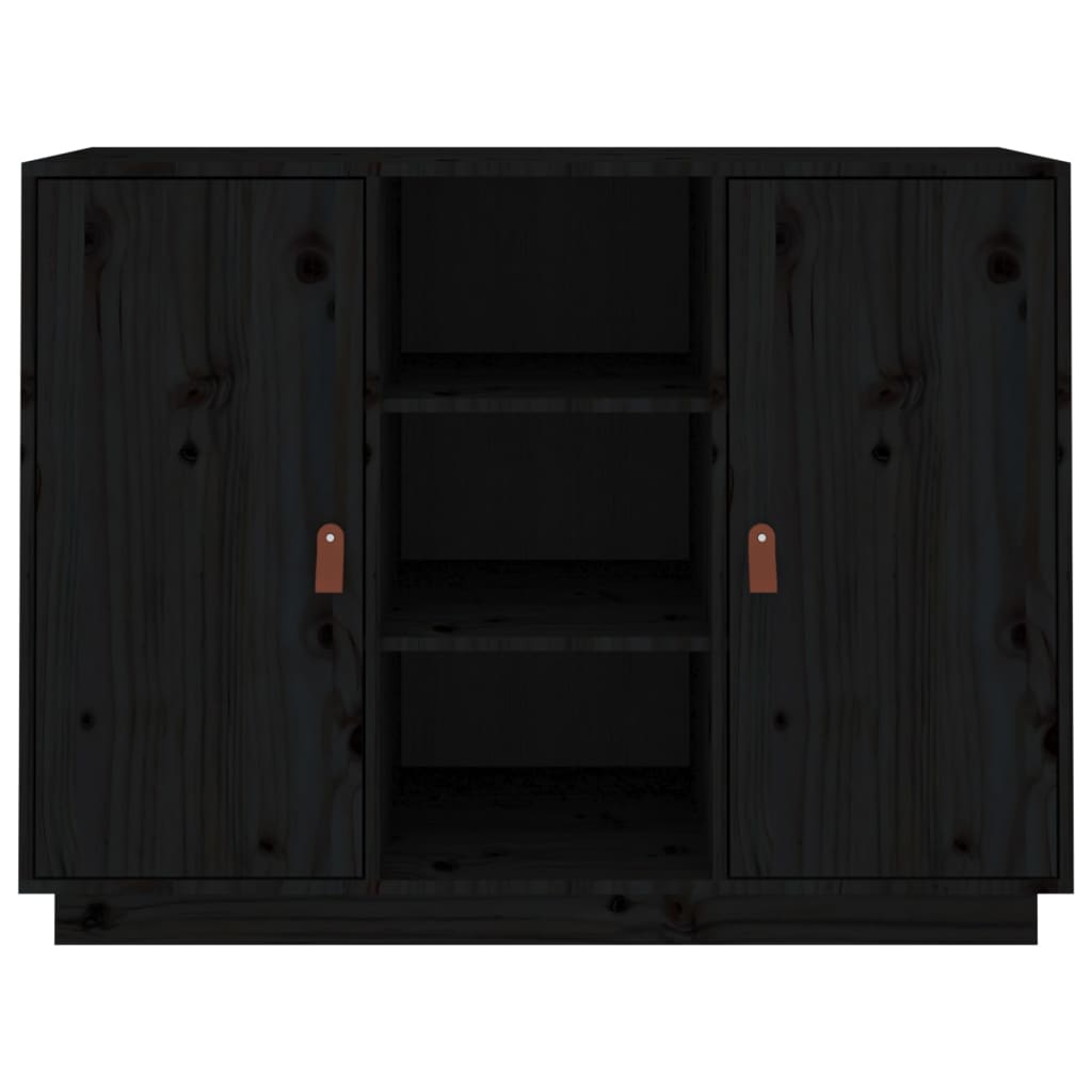vidaXL Příborník černý 100 x 40 x 75 cm masivní borové dřevo