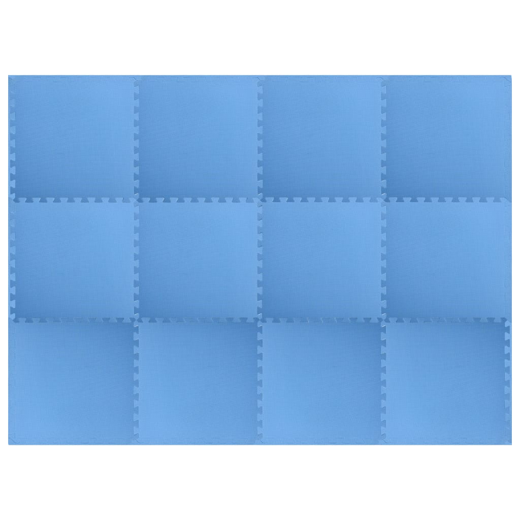 vidaXL Podložky na zem 12 ks 4,32 m² EVA pěna modré