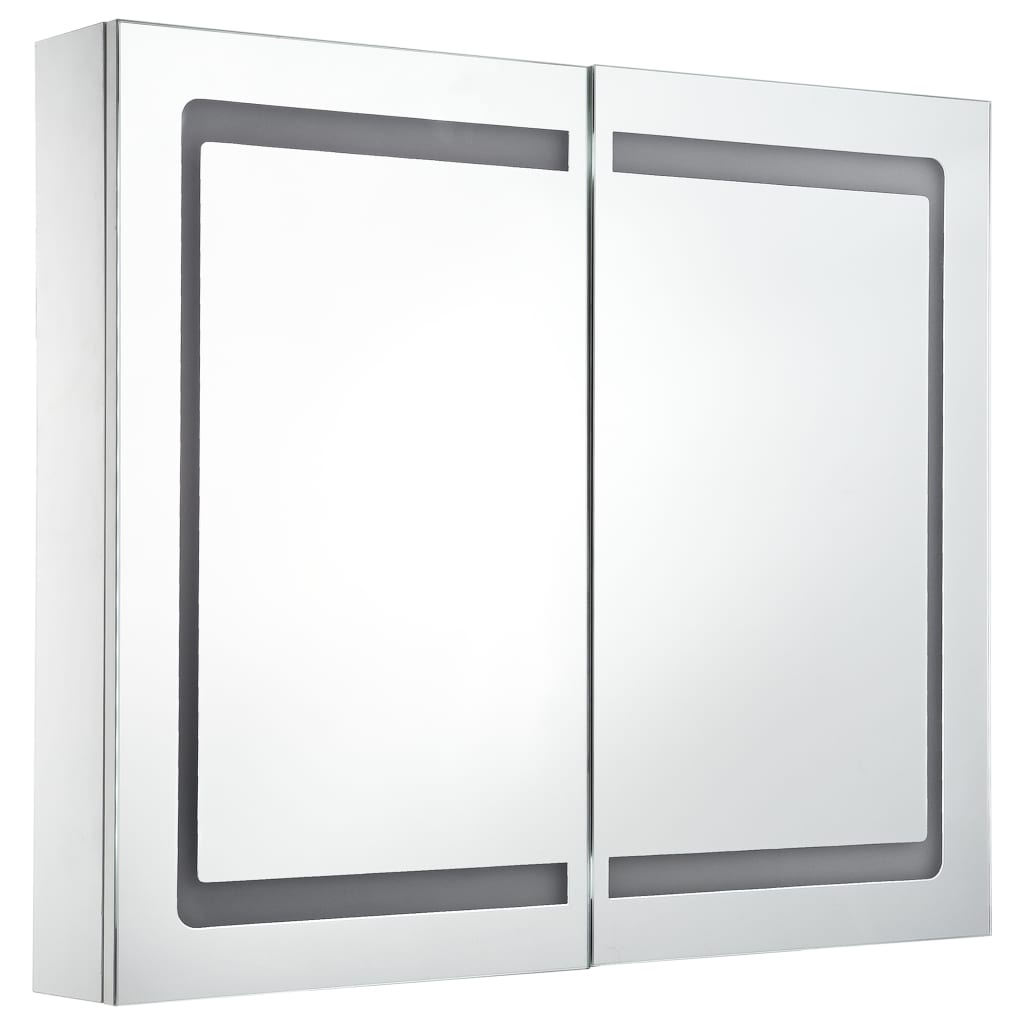 vidaXL LED koupelnová zrcadlová skříňka 80 x 12,2 x 68 cm
