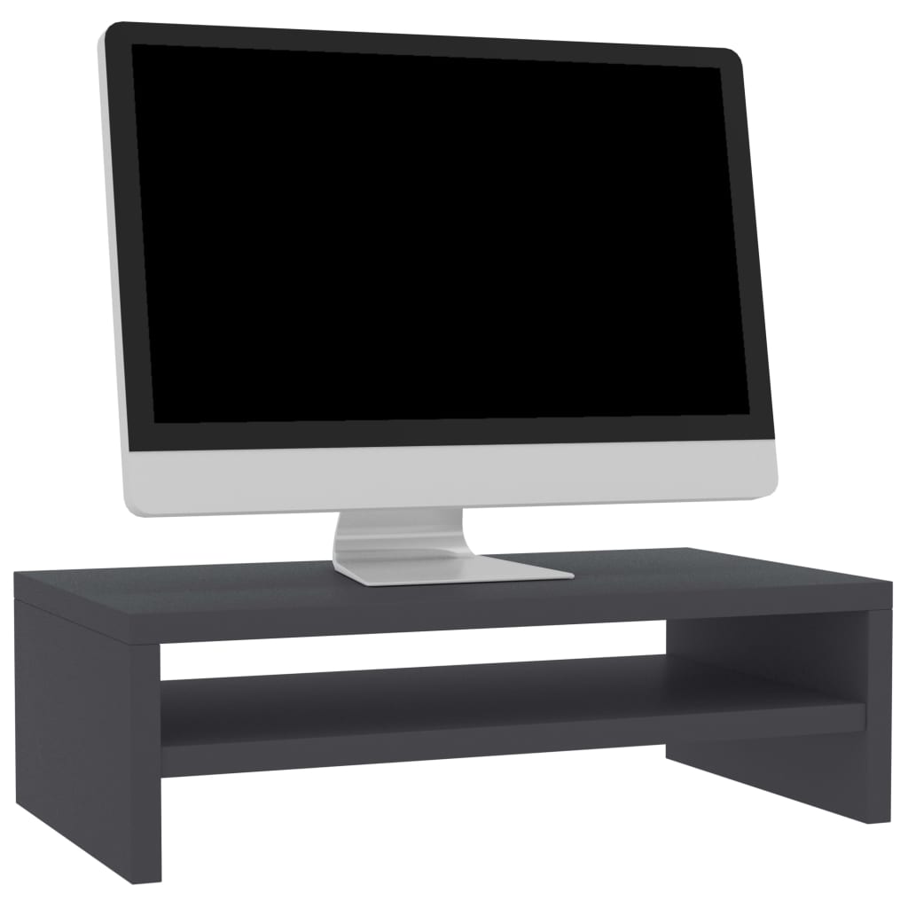 vidaXL Stojan na monitor šedý 42 x 24 x 13 cm dřevotříska