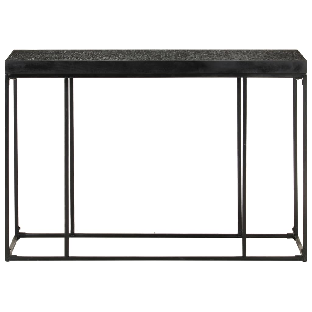 vidaXL Konzolový stolek černý 110x35x76 cm masivní akácie a mangovník