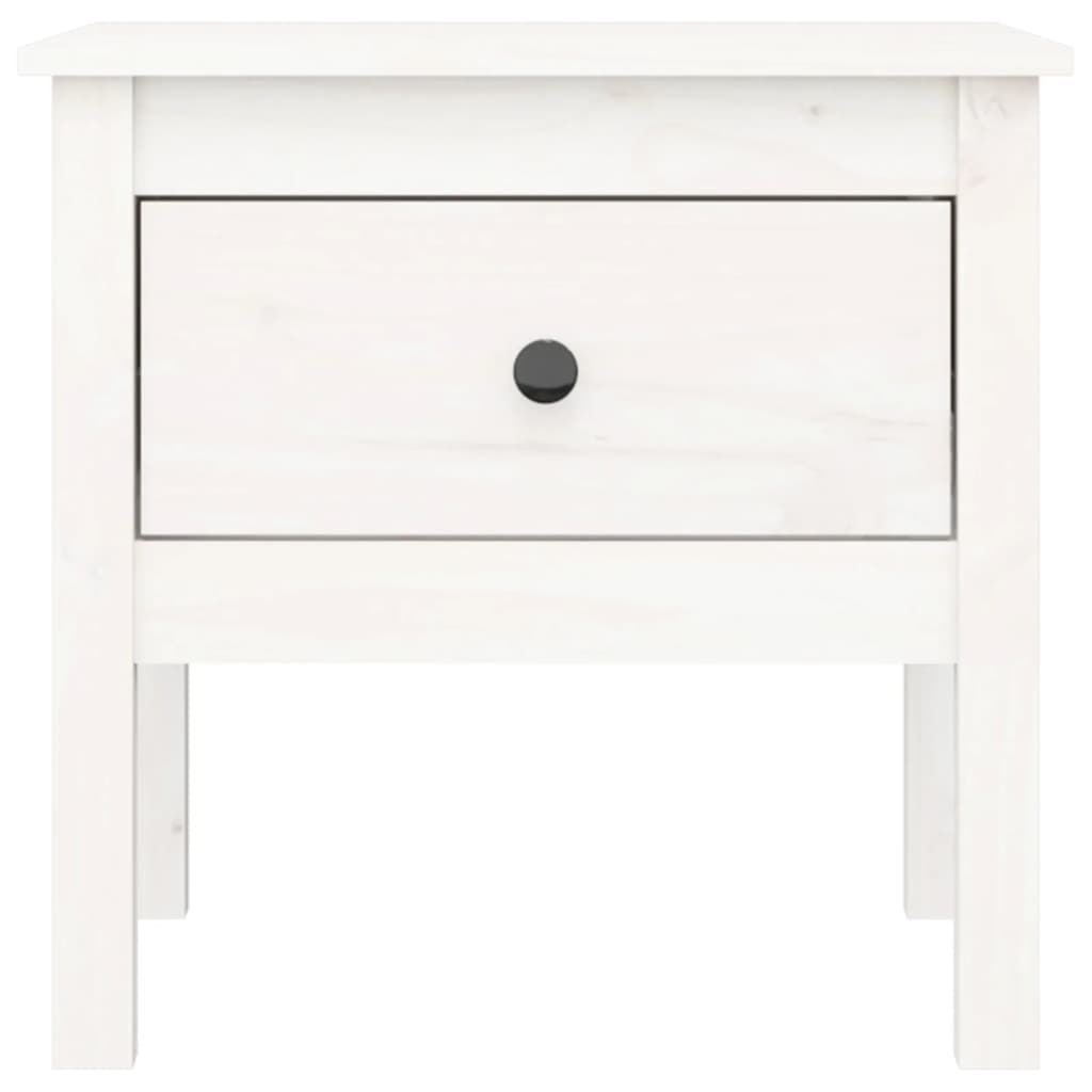 vidaXL Odkládací stolek bílý 50 x 50 x 49 cm masivní borovice