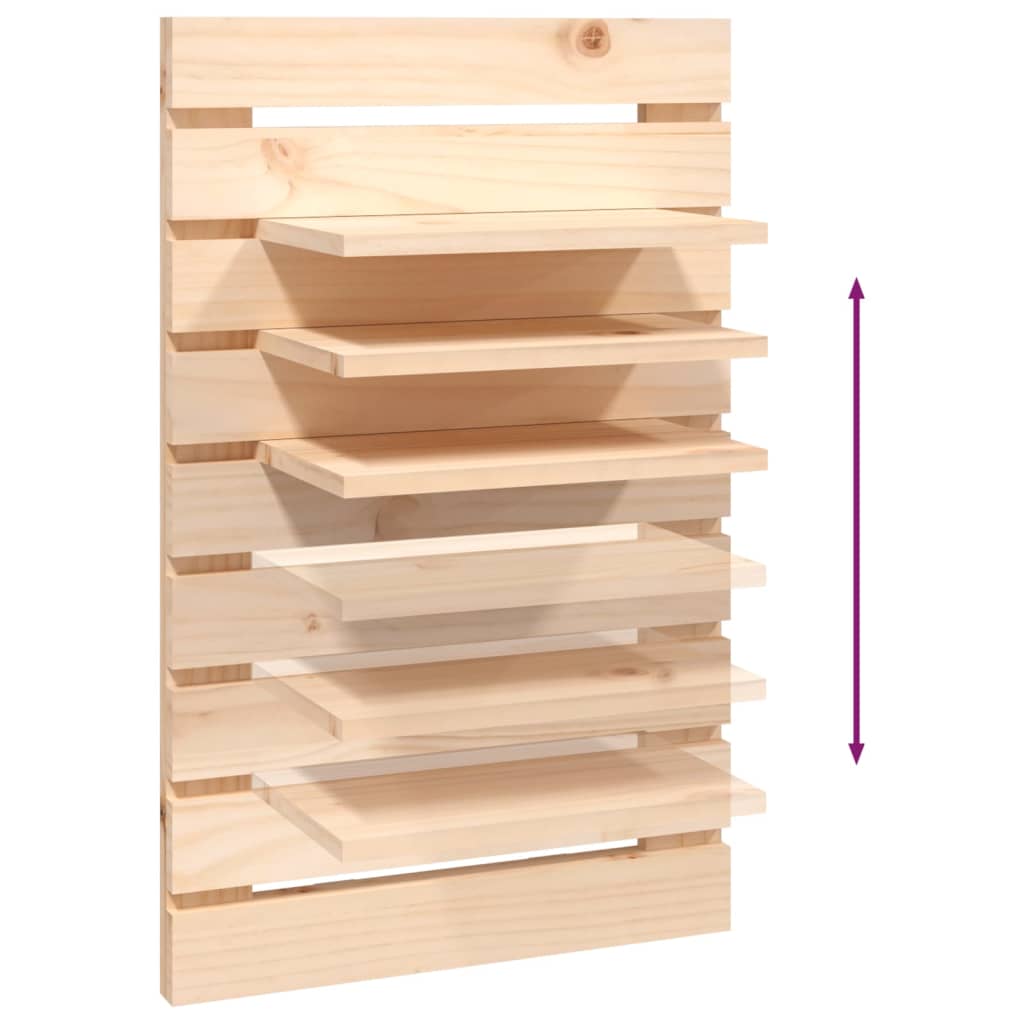 vidaXL Nástěnné poličky k posteli 2 ks masivní borové dřevo