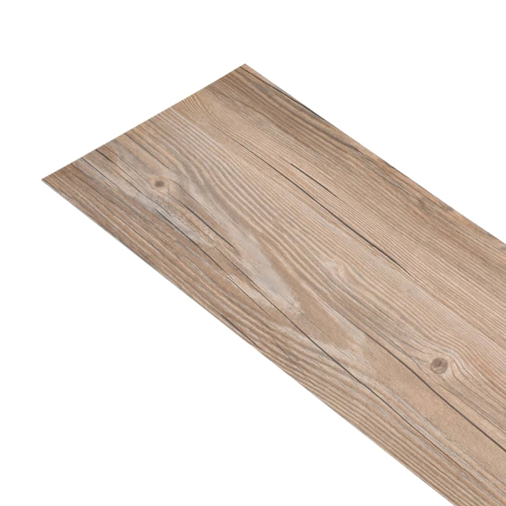 vidaXL Nesamolepicí PVC podlahová prkna 5,26 m² 2 mm dub hnědý
