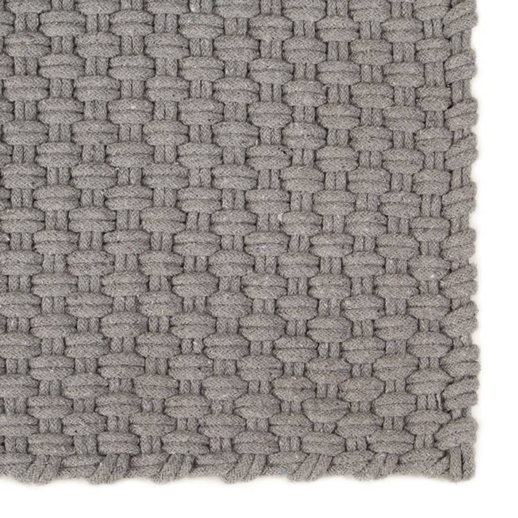 vidaXL Koberec obdélníkový šedý 120x180 cm bavlna