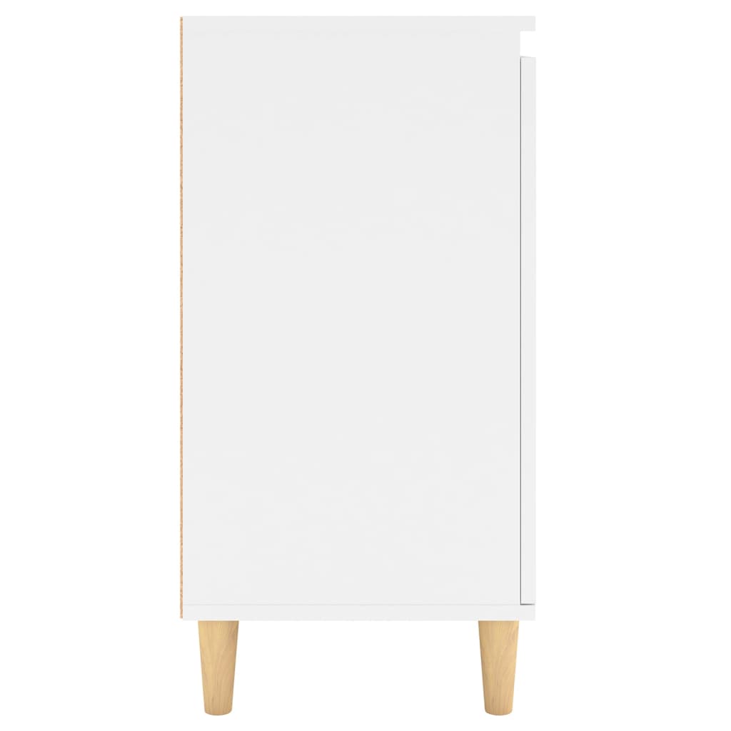 vidaXL Příborník s dřevěnými nohami bílý 60 x 35 x 70 cm dřevotříska
