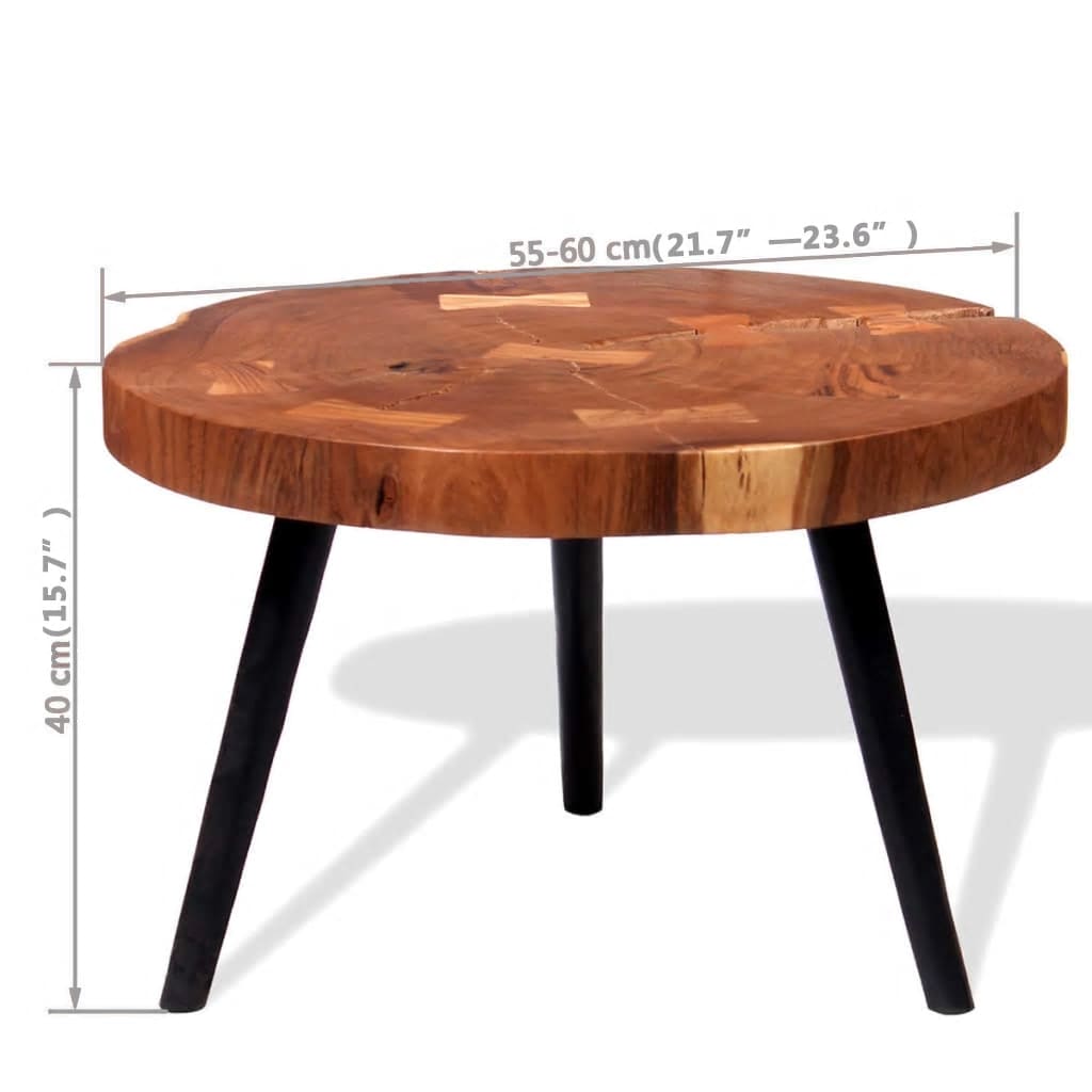 vidaXL Konferenční stolek ze špalků masivní akácie (55–60)x40 cm