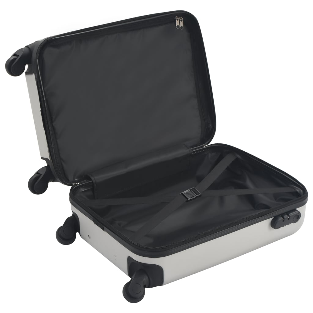 vidaXL Skořepinový kufr na kolečkách jasně stříbrný ABS