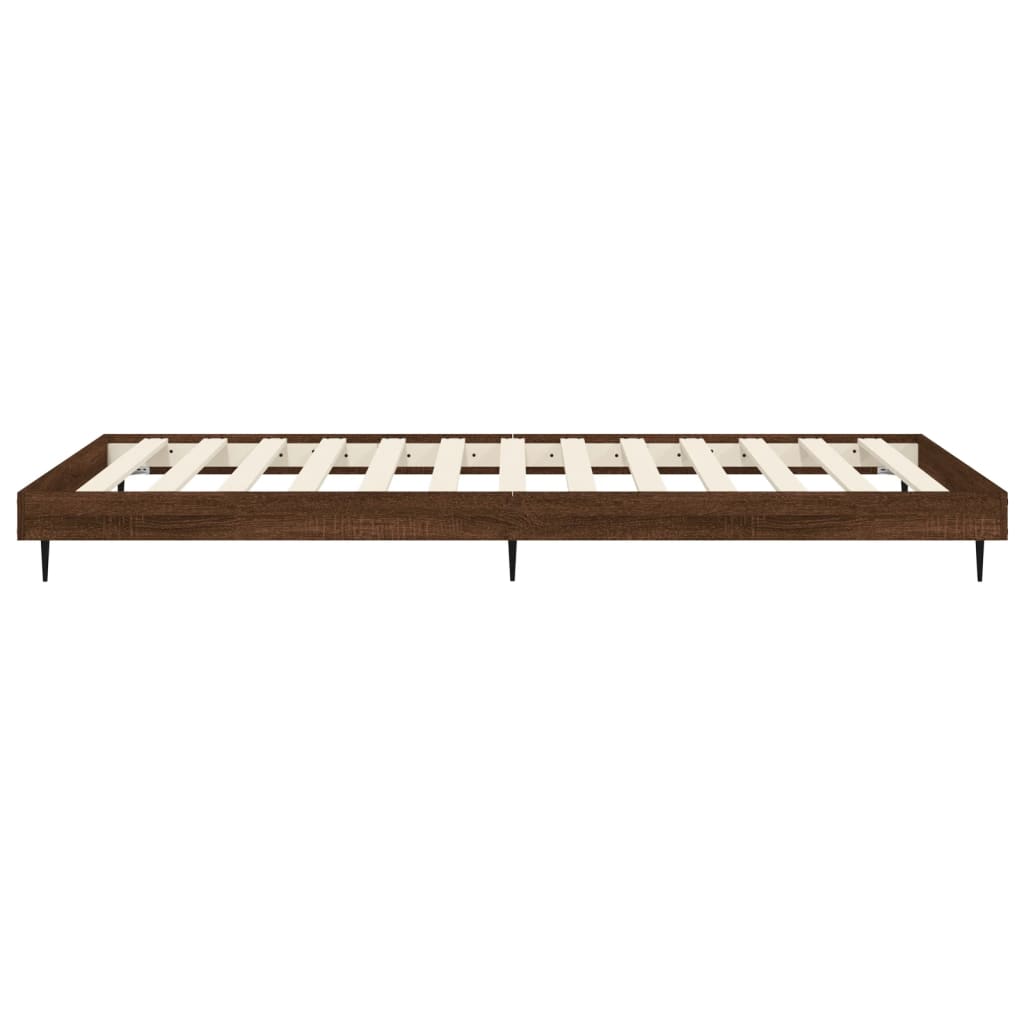 vidaXL Rám postele hnědý dub 75 x 190 cm kompozitní dřevo