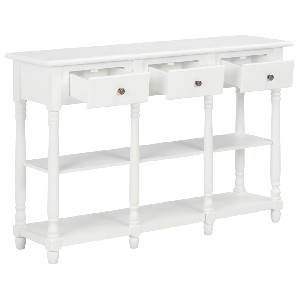 vidaXL Konzolový stolek bílý 110 x 30 x 76 cm kompozitní dřevo