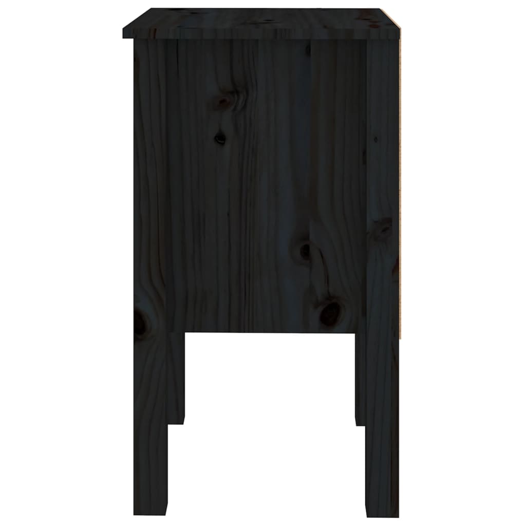 vidaXL Noční stolky 2 ks Černá 40 x 35 x 61,5 cm masivní borové dřevo