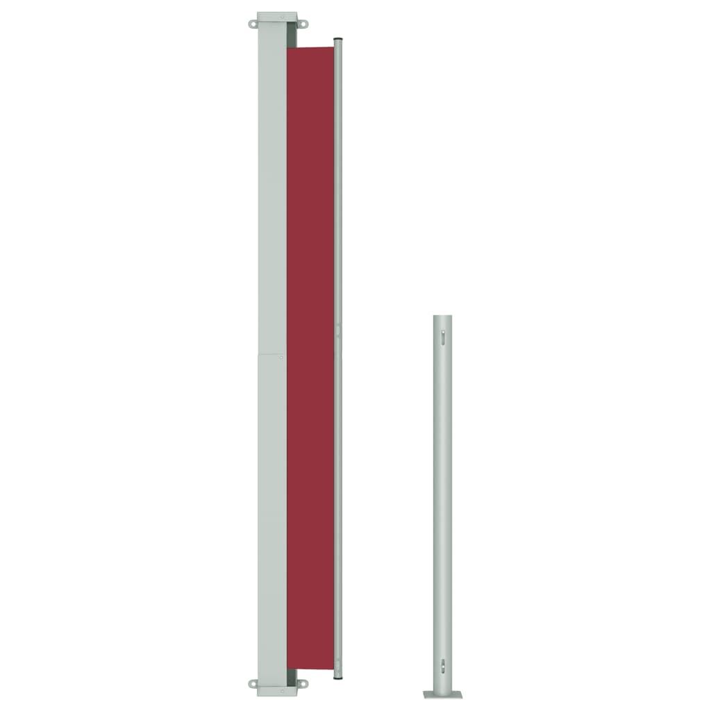 vidaXL Zatahovací boční markýza 180 x 300 cm červená