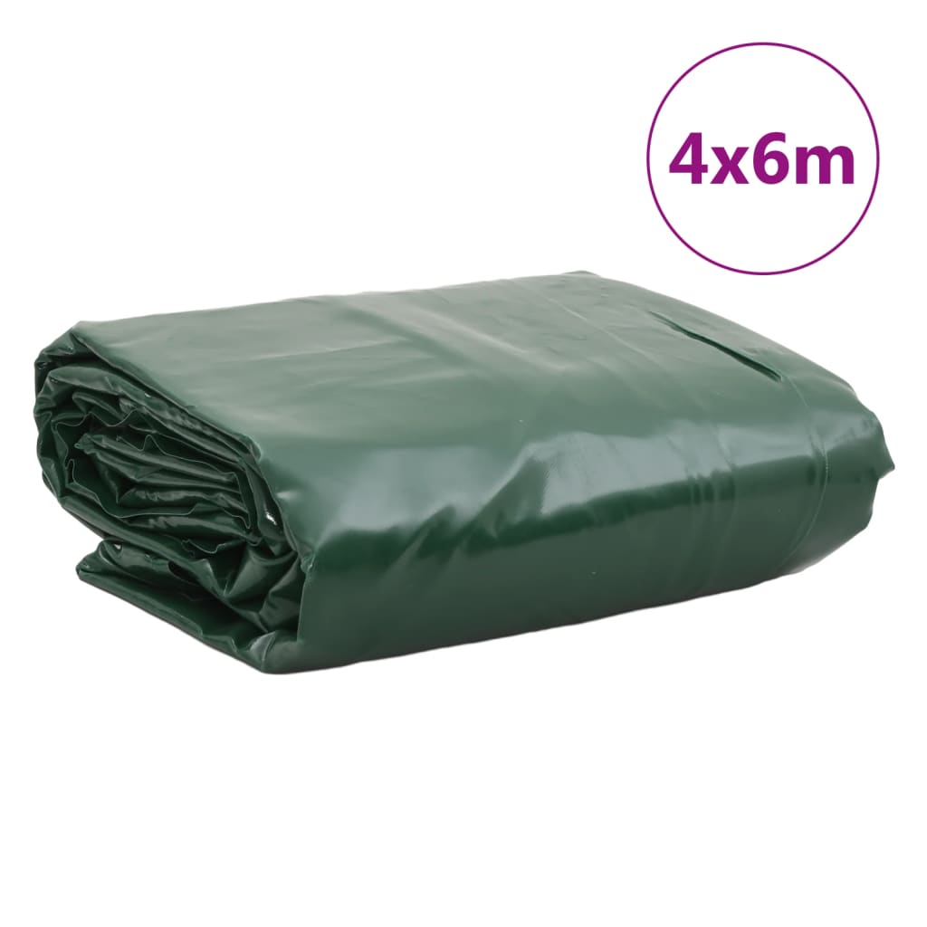 vidaXL Plachta zelená 4 x 6 m 650 g/m²