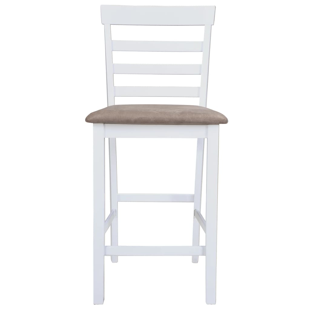 vidaXL Barové židle 2 ks bílé textil