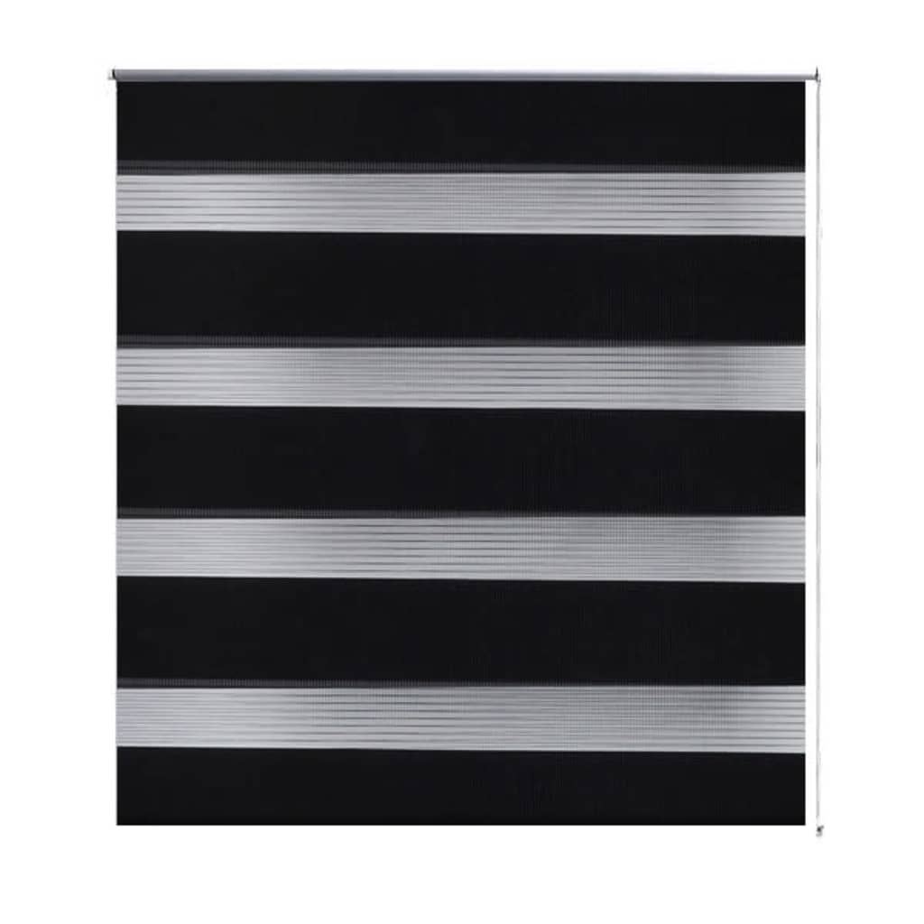 Roleta den a noc / Zebra / Twinroll 120x230 cm černá