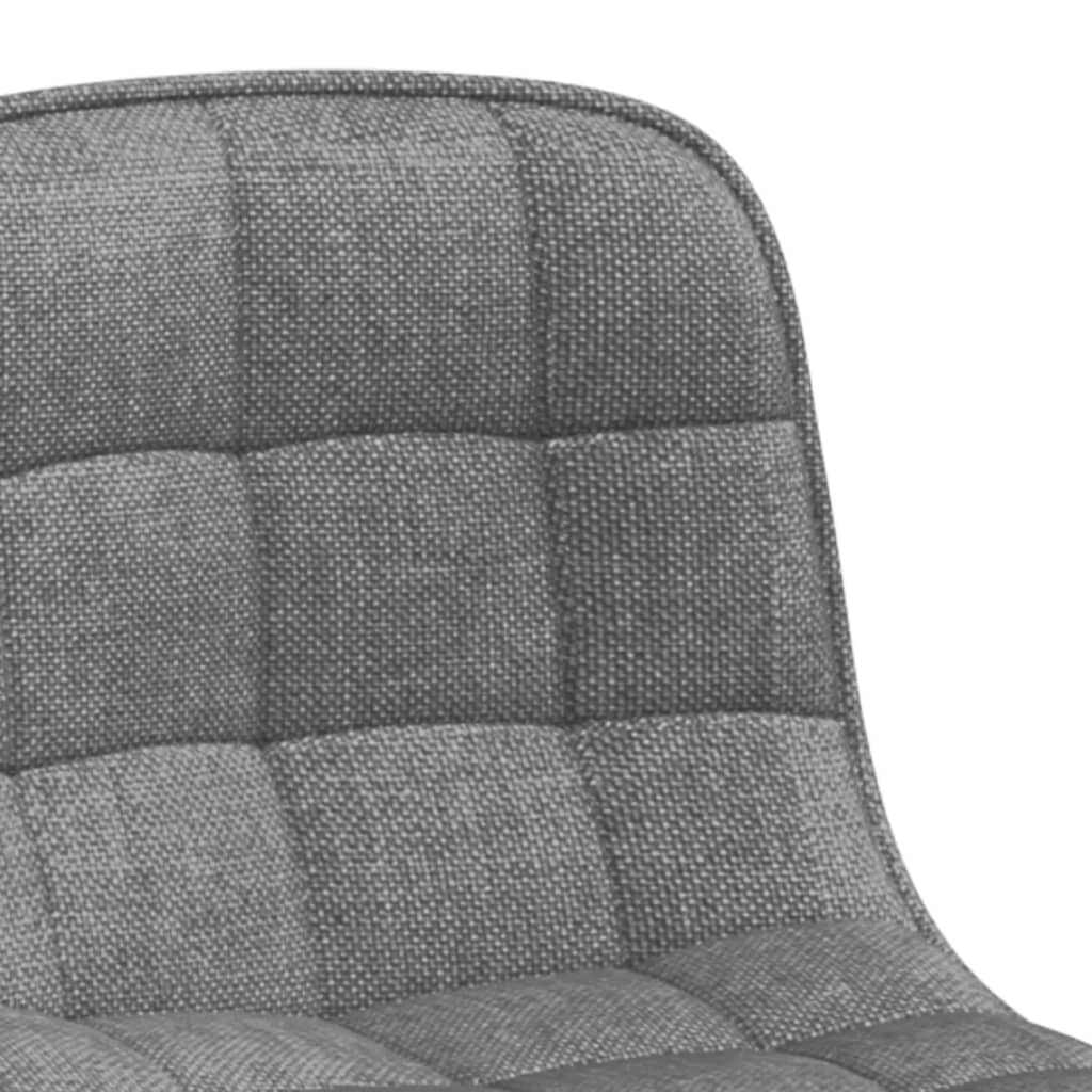 vidaXL Otočné jídelní židle 6 ks světle šedé textil