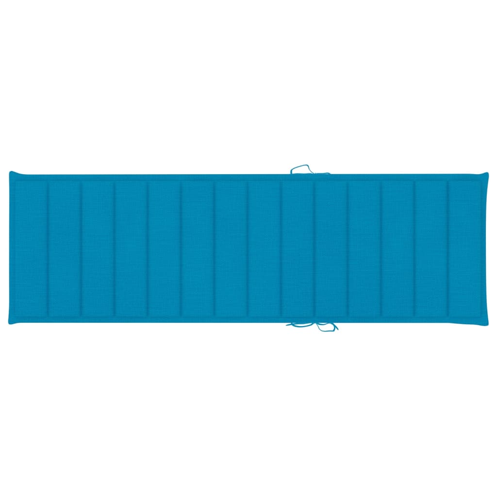 vidaXL Zahradní lehátko s modrou poduškou impregnované borové dřevo