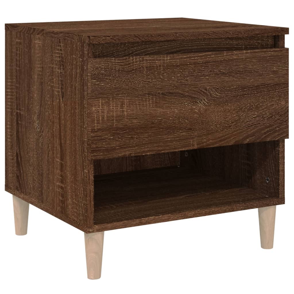 vidaXL Noční stolek hnědý dub 50 x 46 x 50 cm kompozitní dřevo