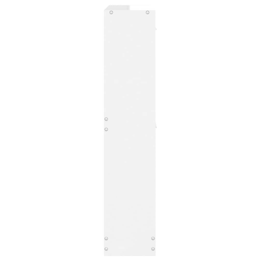 vidaXL Botník bílý s vysokým leskem 59x17x81 cm kompozitní dřevo