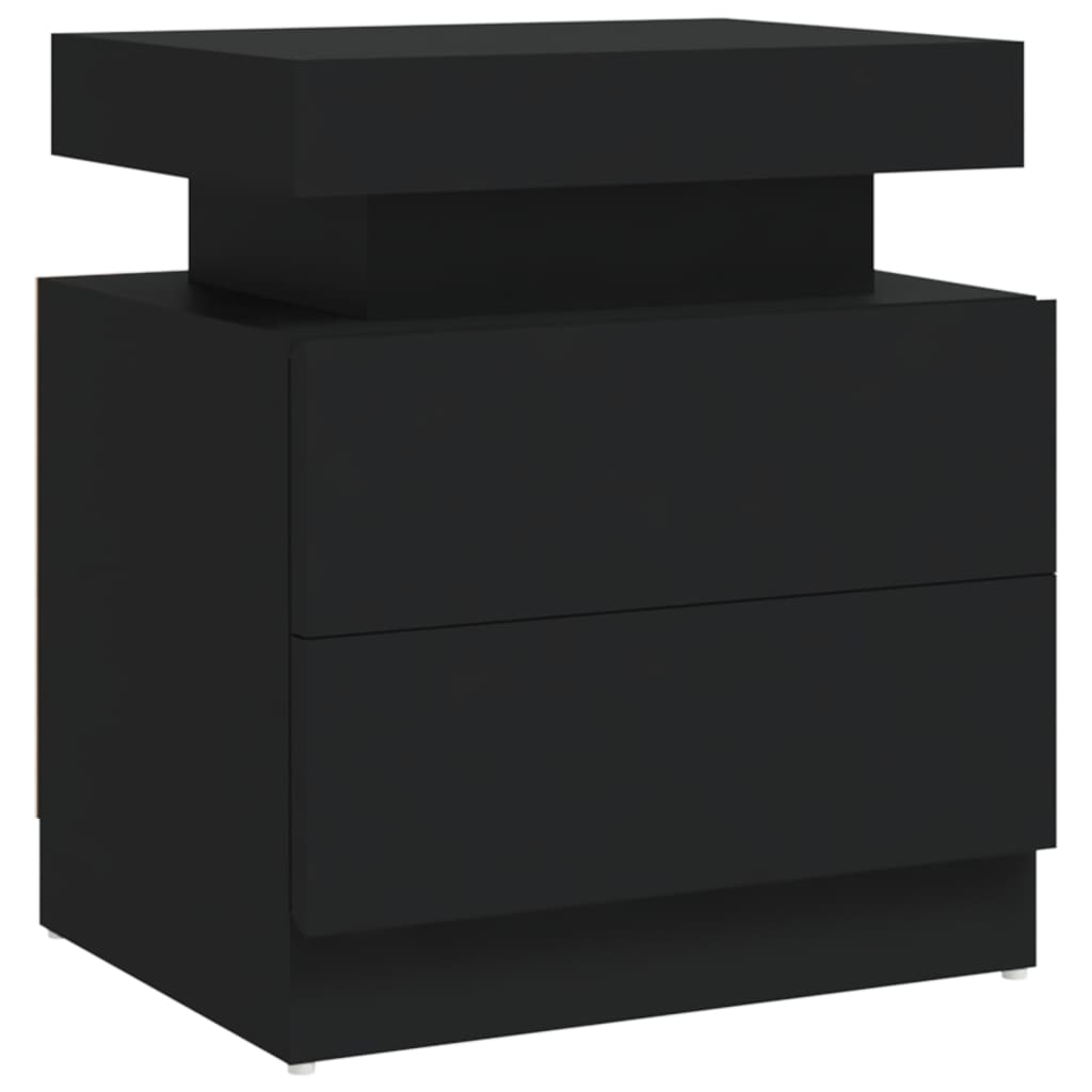 vidaXL Noční stolek černý 45 x 35 x 52 cm dřevotříska