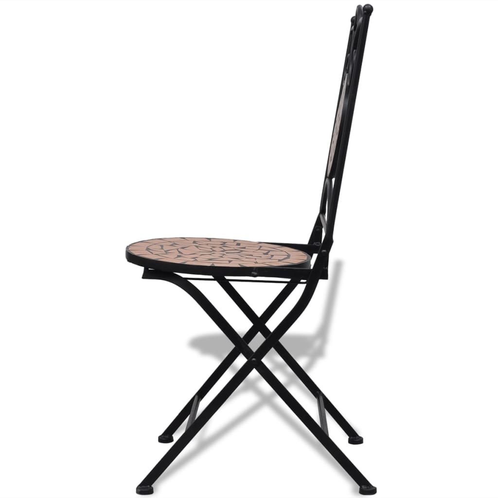 vidaXL Skládací bistro židle 2 ks keramické terakota