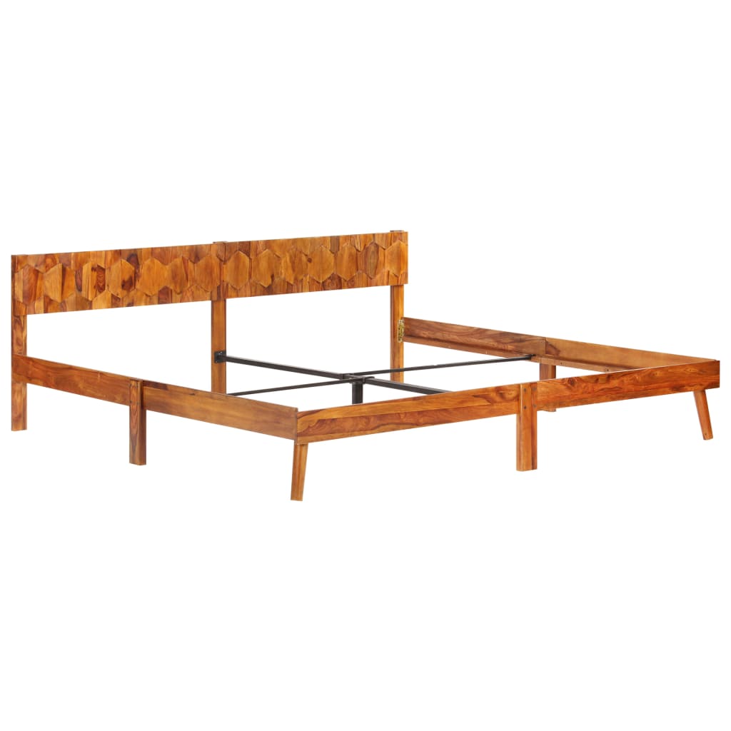vidaXL Rám postele masivní sheeshamové dřevo 200 x 200 cm