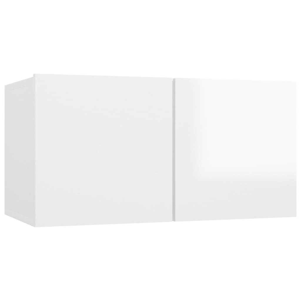 vidaXL Závěsné TV skříňky 3 ks bílé s vysokým leskem 60 x 30 x 30 cm