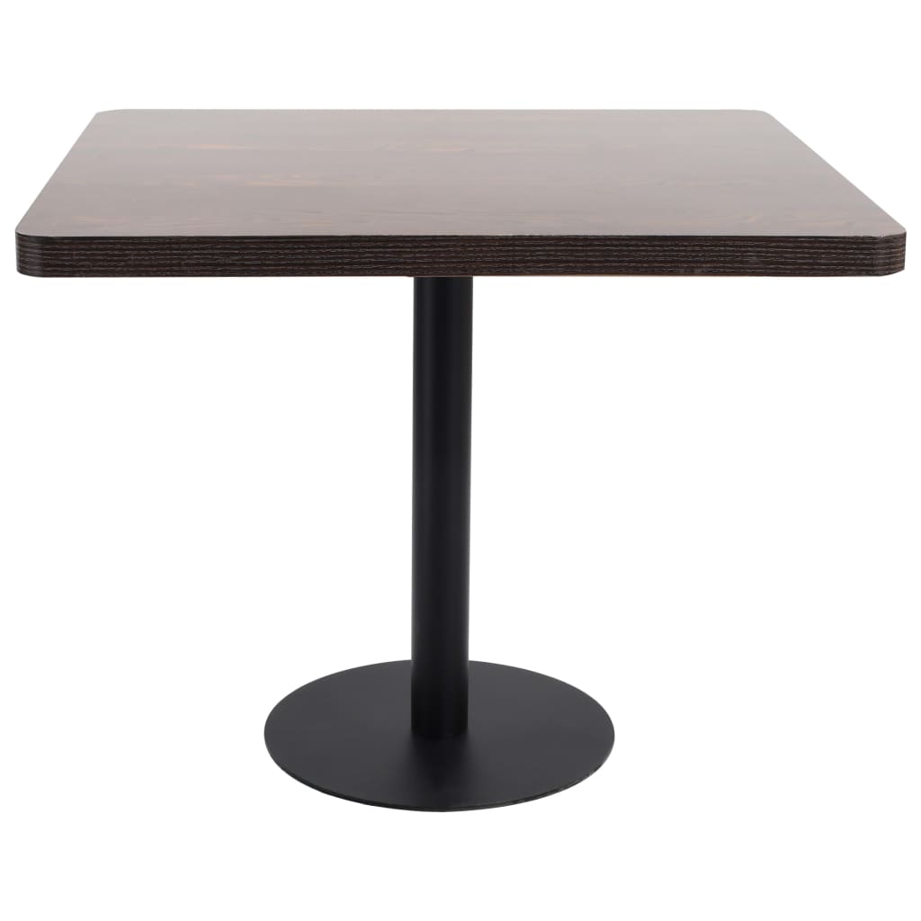vidaXL Bistro stolek tmavě hnědý 80 x 80 cm MDF