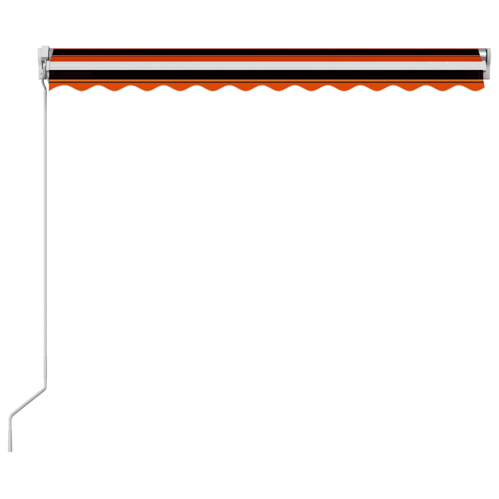 vidaXL Ručně zatahovací markýza 300 x 250 cm oranžovo-hnědá