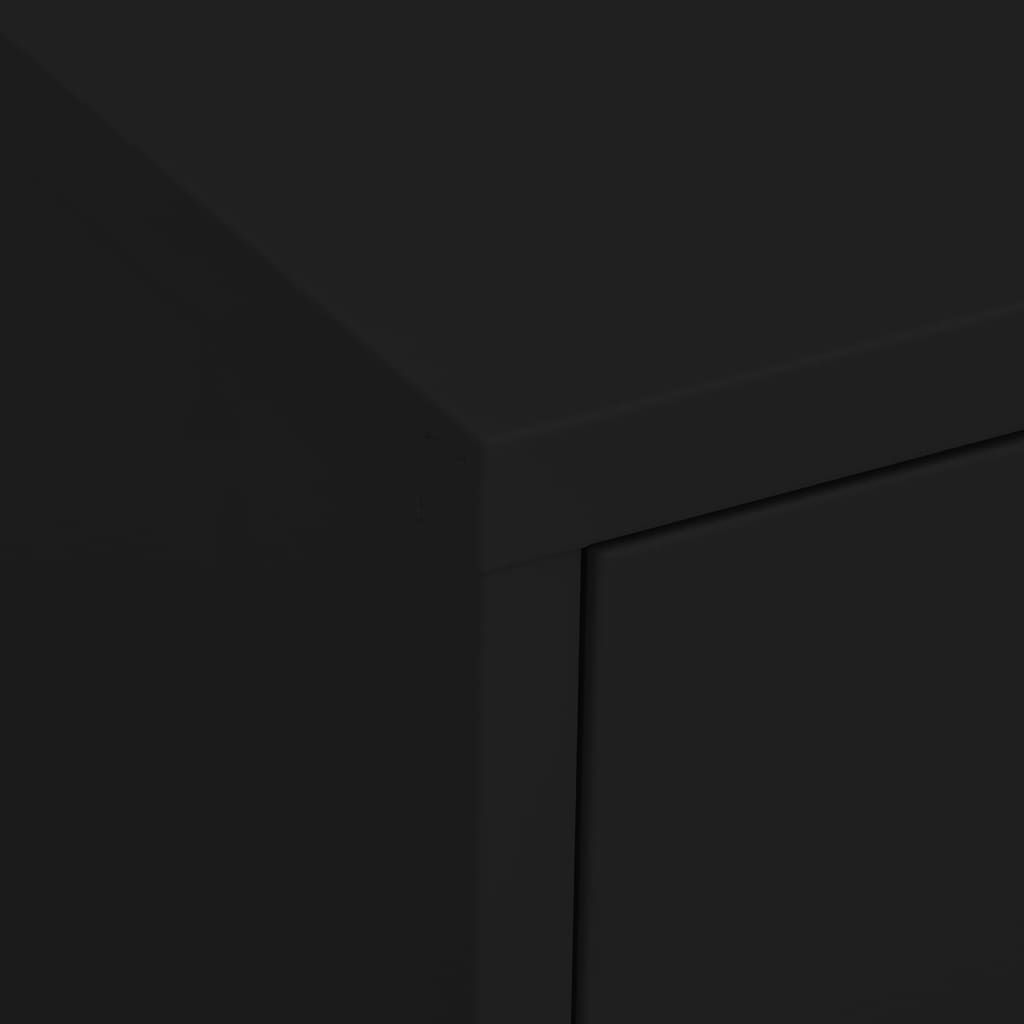 vidaXL Úložná skříň černá 80 x 35 x 101,5 cm ocel