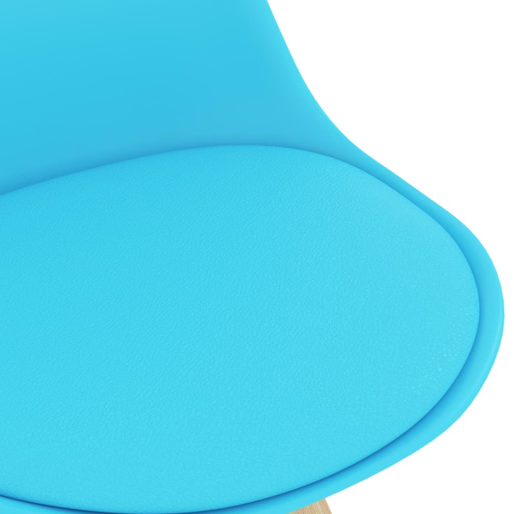 vidaXL Barové stoličky 4 ks modré PP a masivní bukové dřevo