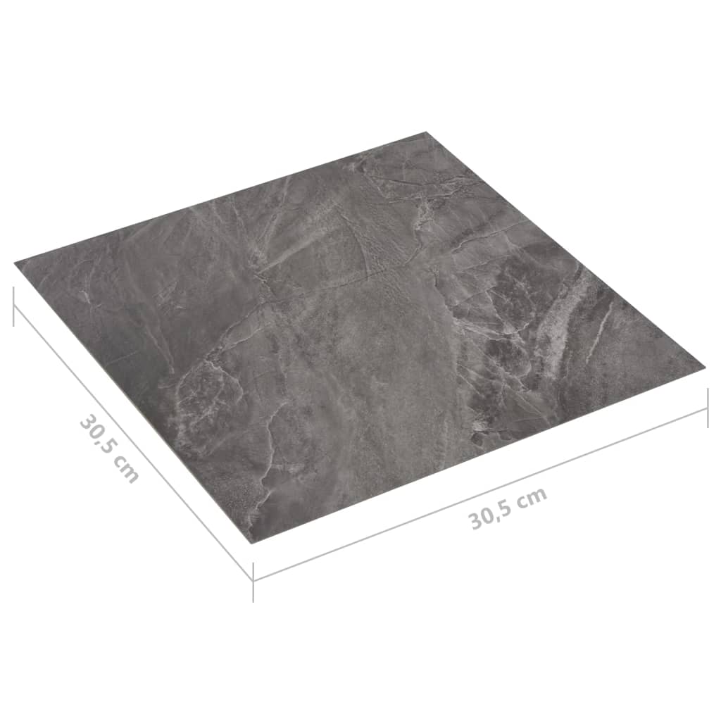 vidaXL Samolepicí podlahové desky 20 ks PVC 1,86 m² černý vzor