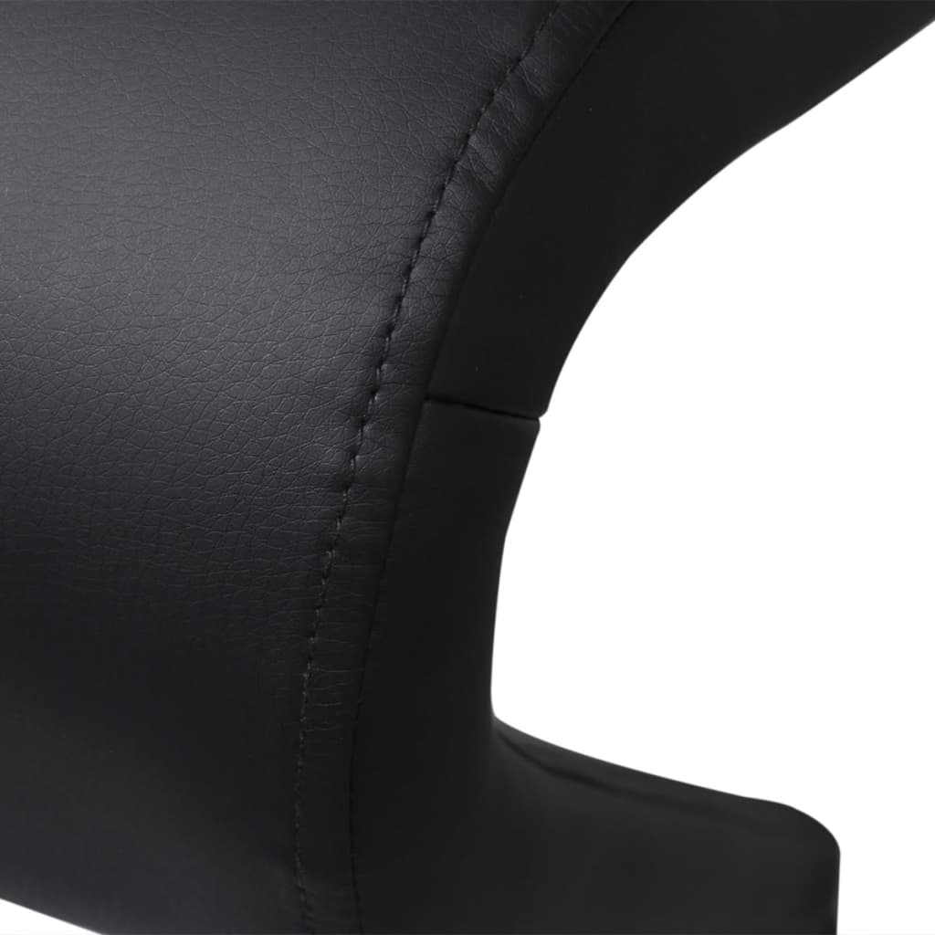 vidaXL Jídelní židle 4 ks černé umělá kůže